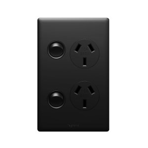 Excel Life Double Vertical Socket - Choose Colour